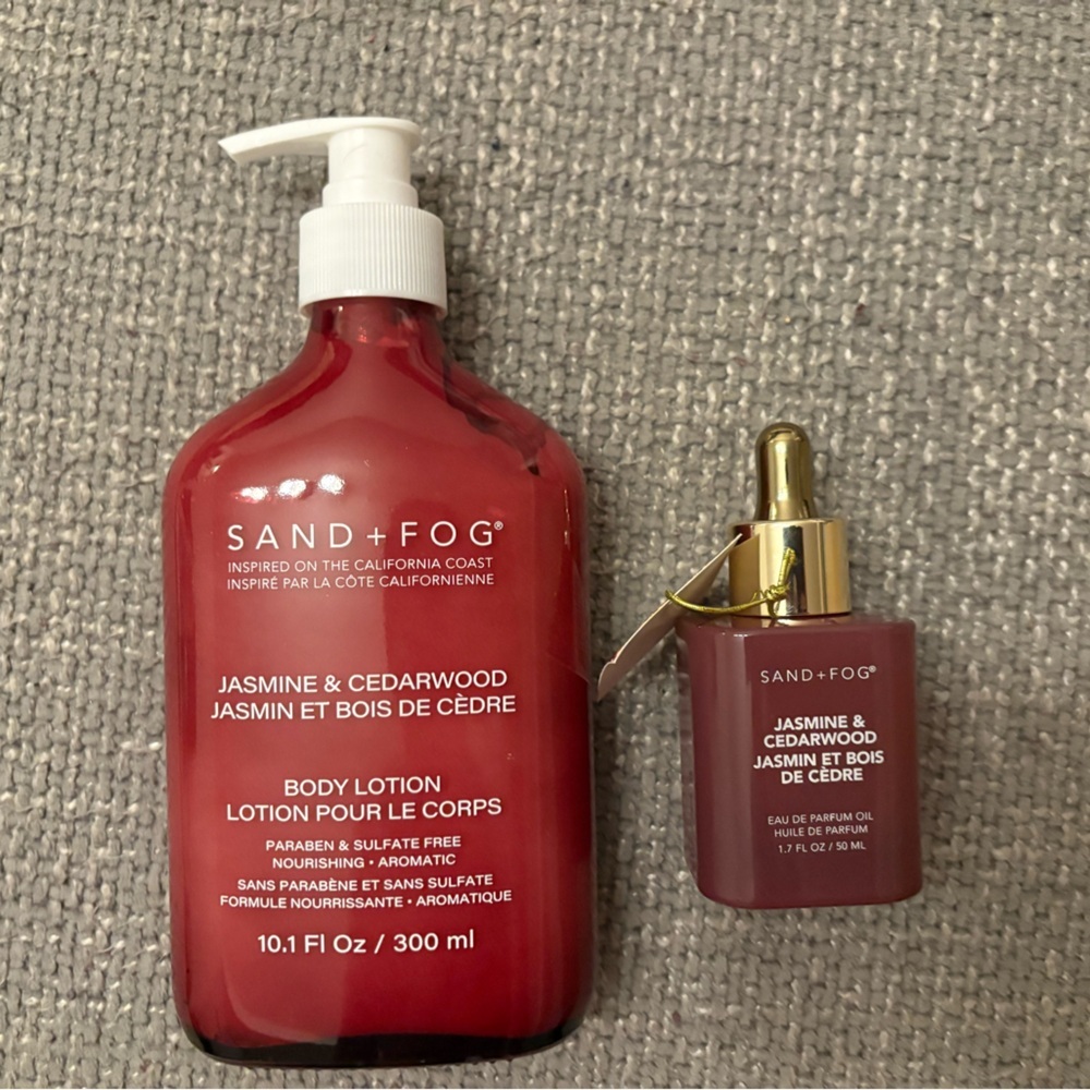 Sand + Fog Jasmine & Cedarwood Body Lotion + Perfume Oil